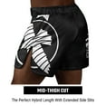 thumbnail image 2 of Hayabusa Men's Icon Mid-Thigh Fight Shorts - Black, Medium, 2 of 5