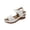 White, variant on Sandals for Women Cut Out Design Breathable Buckle Strap Elevated Wedge Sandals Comfortable Thick Sole Open Toe Everyday Casual