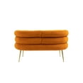 50" Small Loveseat Sofa, Mid Century Modern Velvet 2Seat Couch Tufted