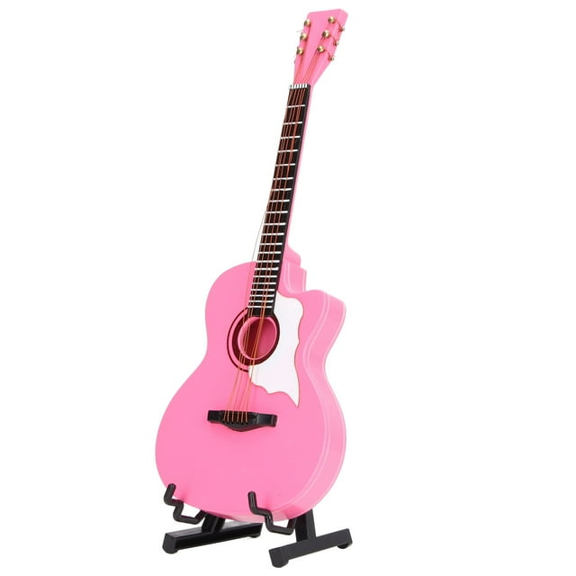 Modèle de Guitare en Hêtre Rose, Design Précis, 18cm, pour Jouer, Super Cadeaux