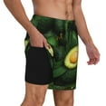 thumbnail image 3 of Gaeub Fresh Avocados Mens Swim Trunks Stretch Beach Shorts Quick Dry for Men Swim Shorts Swimwear with Pockets- 3X-Large, 3 of 9