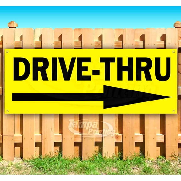 Drive-Thru 13 oz Vinyl Banner With Metal Grommets