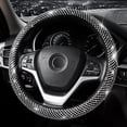 thumbnail image 1 of LinenLoon Car Rhinestone Steering Wheel Cover for Women Anti Slip Universal 15 Inch Decorative ( Black Big Diamond ), 1 of 5