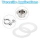 thumbnail image 4 of Gasket de Tri Clamps Uxcell de 20 piezas, 77.5mm OD 54mm ID Gasket Sanitario TC Tri Clamps Gasket Tri Pipe Arandelas de Silicona Fittings de Tubo O Ring Sellos Gaskets, 4 of 5