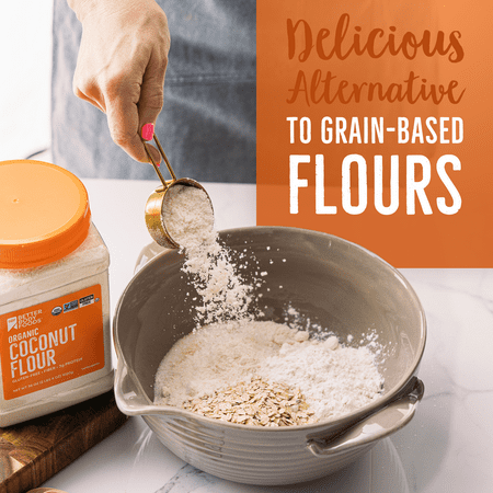 BetterBody Foods Organic Coconut Flour, Grain-Free Flour, 2.25 lbs