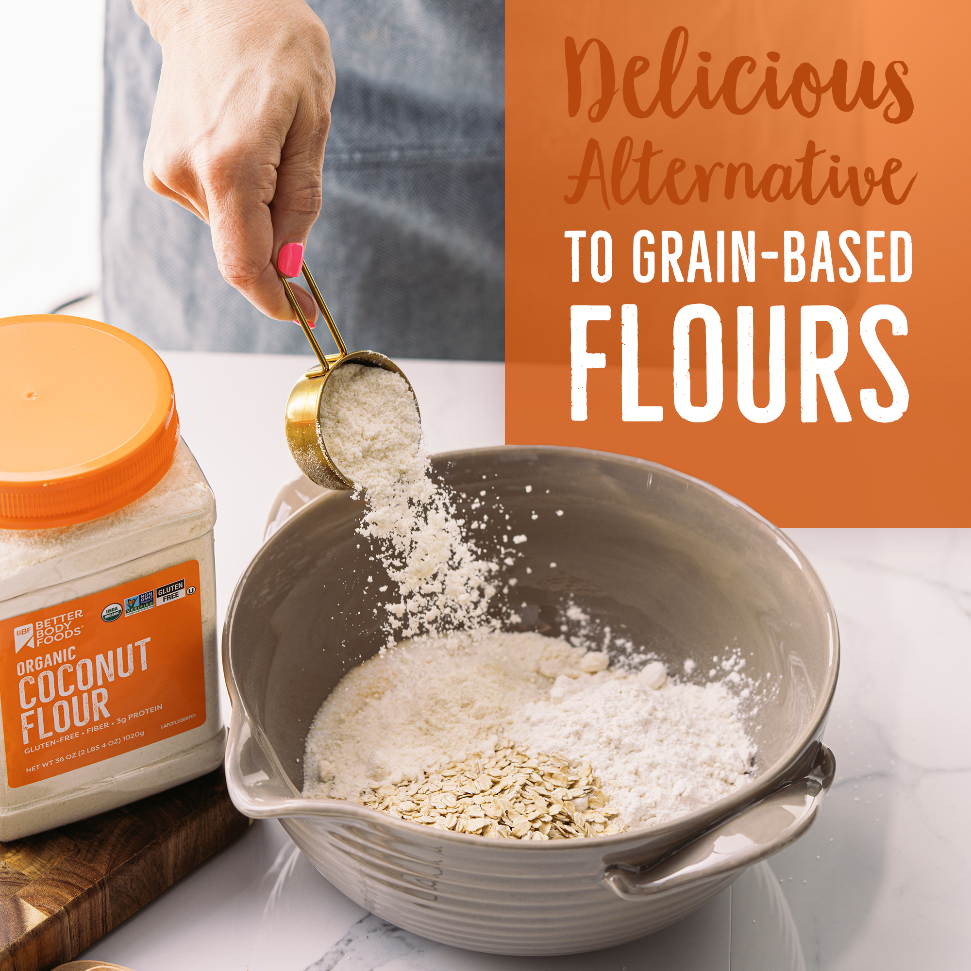 BetterBody Foods Organic Coconut Flour, Grain-Free Flour,  2.25 lbs - image 5 of 7