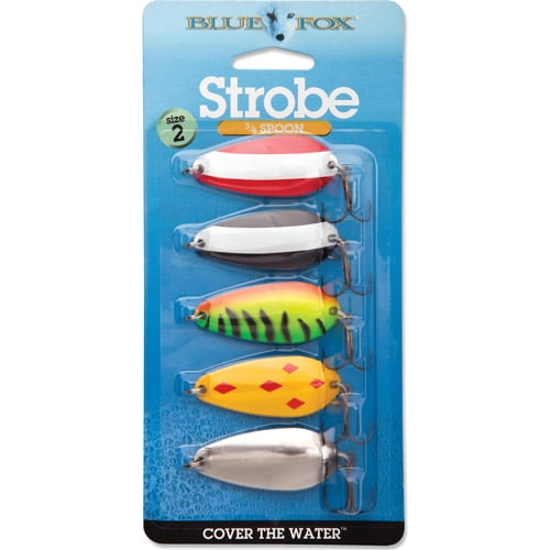 Blue Fox Strobe Size 3 Spoon Fishing Lure Kit 5/8oz 4 pcs - Walmart.com