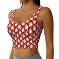 thumbnail image 2 of Fotbe Fire Symbols Sujetador Deportivo Largo sin Aros para Mujer con Almohadillas y Soporte Medio, Transpirable y Absorbente, Camiseta Tipo Chaleco o Tank Top-Small, 2 of 8