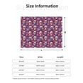 thumbnail image 5 of Honeii Skull rose blue flower print throw blanket, crafted from cozy cotton flannel, offers versatile home decor as a bedding suitable for all seasons.-40"x30", 5 of 6