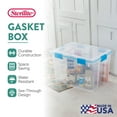 thumbnail image 3 of Sterilite 80-Qt Clear Plastic Stackable Storage Bin w/ Gasket Latch Lid, 16 Pack, 3 of 11