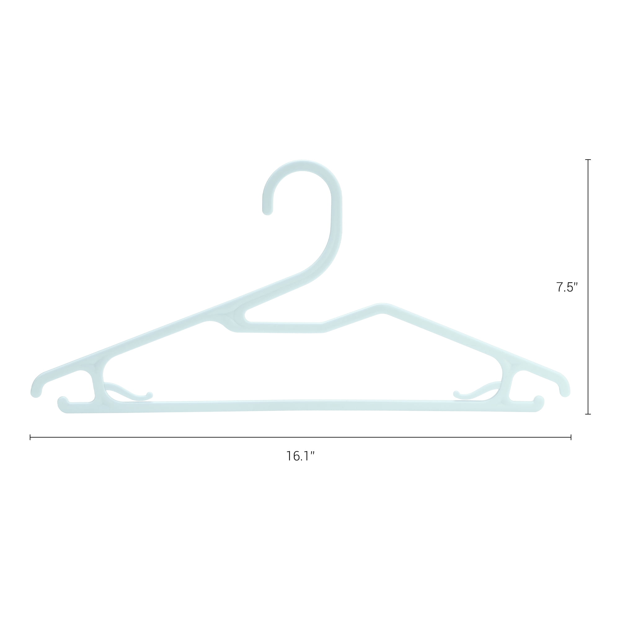 Unique Bargains Plastic Hangers with Non-Slip Hook 30 Packs Blue