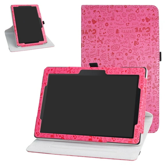Labanema 10.1" Lenovo Tab E10 2018 Case, 360 Degree Rotary Stand 10.1" Lenovo Tab E10 2018 Cover, Anti Scratch Waterproof Protective Case for 10.1" Lenovo Tab E10 2018 (Rose Red)