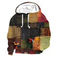 thumbnail image 1 of Sudadera con capucha para hombre, estilo empalme, estampado de movimiento, manga larga, blusa de poliéster para hombre, 1 of 3