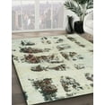 thumbnail image 2 of Ahgly Company Indoor Round Abstract Tan Brown Gold Abstract Area Rugs, 8' Round, 2 of 6