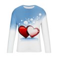 thumbnail image 4 of HaoXianJian Valentine's Day T Shirts for Men Cute Heart Print Graphic Tees Casual Long Sleeve Top Funny Pullover Blouse Casual Valentines Gifts Plus Size 2X 3X 4X, 4 of 5