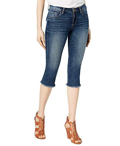 petite frayed hem jeans