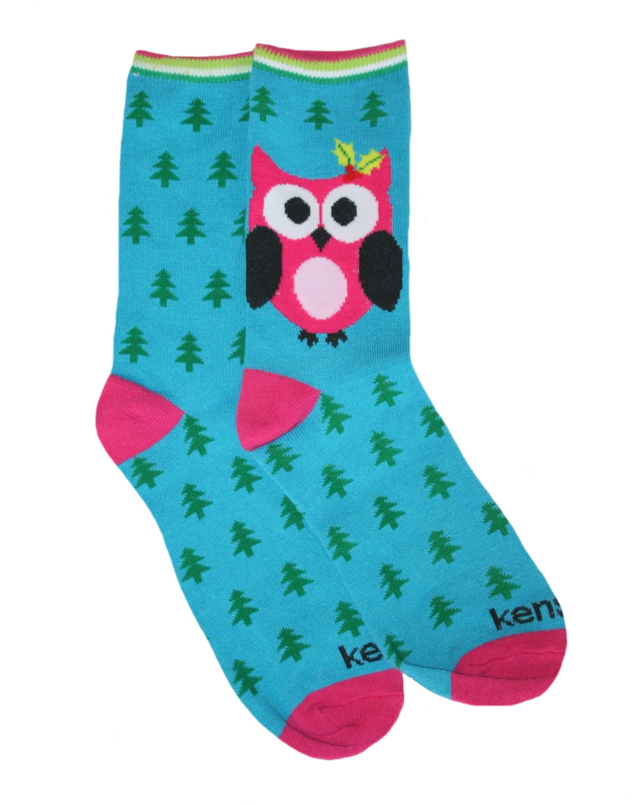 Kensie Womens Pink Owl Crew Socks - 1 Pair - 9-11 - Walmart.com