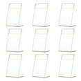 thumbnail image 4 of MasteelfCA 9Pcs Acrylic Display Stand L-shape Slanted Sign Holders Desktop Paper Menu Holder, 4 of 8