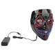 thumbnail image 3 of Máscara de líneas EL para cosplay de vacaciones, máscara de payaso brillante con calavera aterradora y ojos estrellados rosas para graduación, 3 of 10