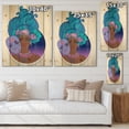 thumbnail image 4 of Designart 'Portrait of Afro American Girl With Blue Hair II' Modern Print on Natural Pine Wood, 4 of 5
