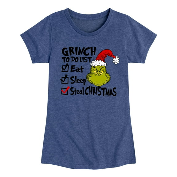 Dr. Seuss - Grinch To Do List - Toddler And Youth Girls Short Sleeve Graphic T-Shirt