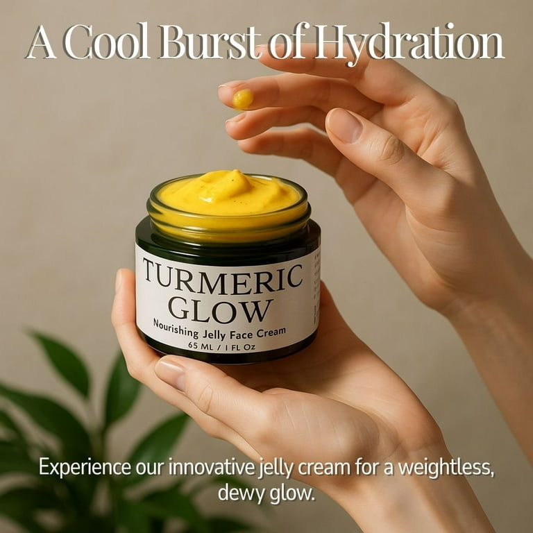 Turmeric GLOW Nourishing Jelly Face Cream - Deep Hydration