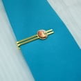 thumbnail image 2 of Christmas Holiday Note Left for Santa Round Tie Bar Clip Clasp Tack Gold Color Plated, 2 of 5