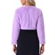 thumbnail image 3 of Bolero formal para vestido de noche de mujer, chal de piel sintética, chaqueta M color púrpura lavanda, 3 of 6