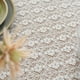 thumbnail image 5 of Mantel rectangular Advancent de encaje lavable a máquina y resistente a las arrugas blanco 90*90CM, 5 of 6
