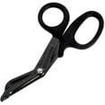 thumbnail image 2 of MedITAC Titanium Bonded Bandage Shears, 7.25-Inch, Bent Black Scissors with LED Pen Light, 2-Pack (Blue & Red), 2 of 5