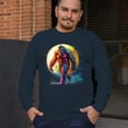 thumbnail image 4 of Full Moon Bigfoot Long Sleeve T-shirt Hiking Sasquatch Hide and Seek Champion, 4 of 7