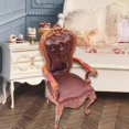 thumbnail image 2 of Rushawy 1/12 DIY Scene Dollhouse Chair for Dolls House Furniture Brown, 2 of 9