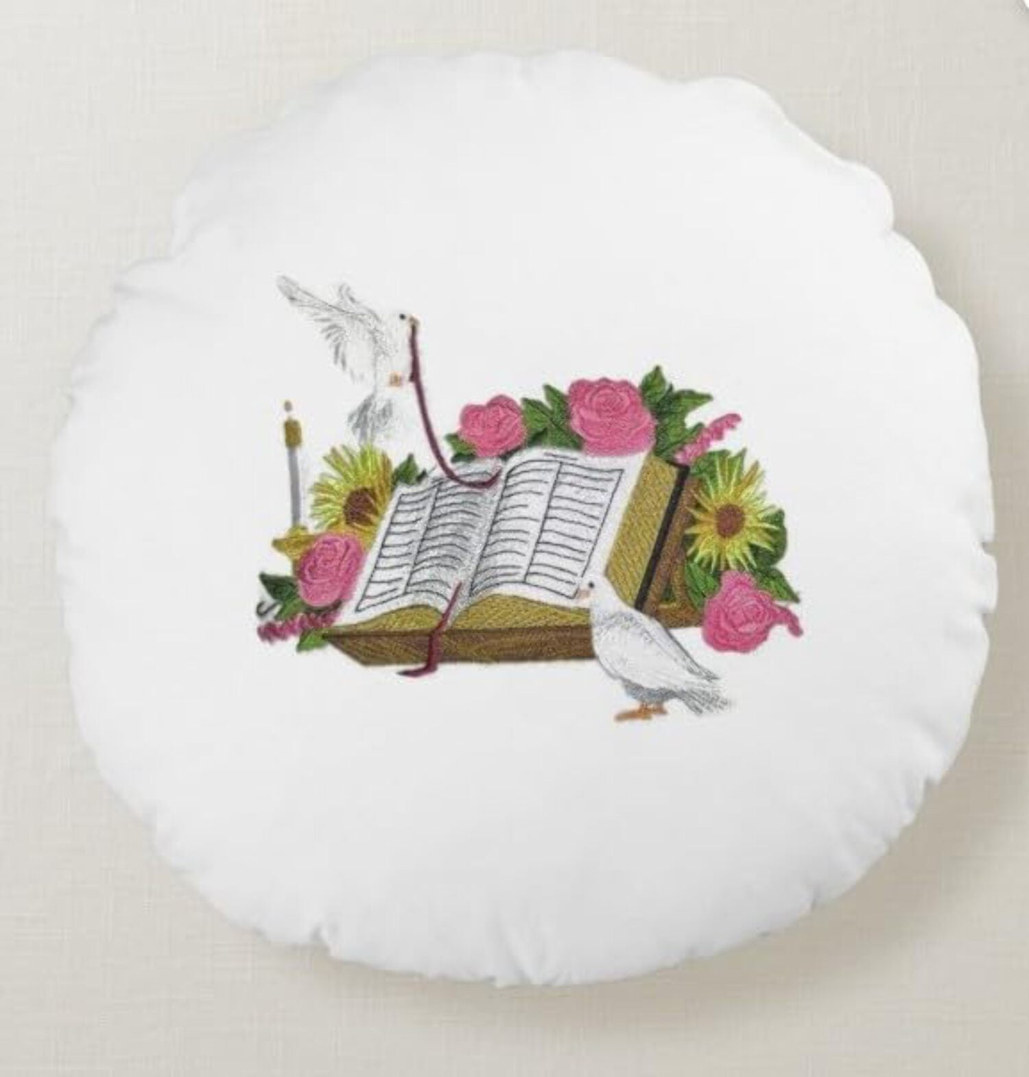 BeyondVision Custom and Unique Bible and Doves Embroidered Iron on/Sew Patch [7.81" 7.09"]