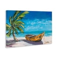 thumbnail image 2 of Stupell Industries Tropical Lost Island Palm & Boat Canvas Art, 24 x 16, by Julie DeRice, 2 of 8