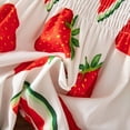 thumbnail image 6 of KPOPLK Little Girls Bow Strap Jumpsuit Overalls Floral Print Smocked Sleeveless Long Romper Onesie with Ruffle Hem 3-18Months,Size 0-3 Months, 6 of 6