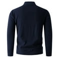 thumbnail image 2 of ZUKMRJPC Mens Quarter Zip Sweatshirt Long Sleeve Slim Fit Stand Collar Casual Sweater Winter Warm Comfy Fleece Workout Sport Pullover Tops, 2 of 5