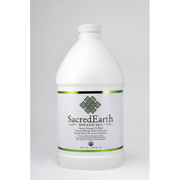 Aceite de masaje Sacred Earth Botanicals Organic 1.89 L sin perfume