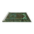 thumbnail image 2 of Ahgly Company Machine Washable Indoor Rectangle Persian Turquoise Blue Traditional Area Rugs, 5' x 7', 2 of 4