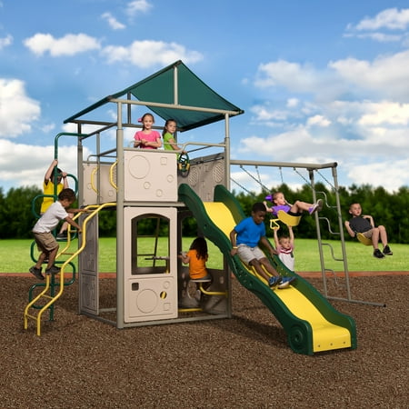 Backyard Discovery Power Tower Metal Swing Set Walmart Com