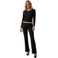thumbnail image 1 of Conjunto 2 Piezas Blusa de Manga Larga y Pantalón Recto, Elegancia Casual y Comodidad Total Look Chic para Mujer, 1 of 5