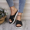 thumbnail image 5 of Anuirheih Clearance Slip on Sandals Women,Women Dressy Comfy Casual Shoes Summer Beach Travel Slipper Flip Flops(Black), 5 of 6