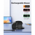 thumbnail image 7 of Uciefy Bluetooth Wireless Mouse,(2.4G+BT5.1)USB C Rechargeable Mouse with Charging Indicator, Ergonomic Computer Mice for Laptop/PC/Mac/iPad-Black, 7 of 7