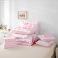 thumbnail image 6 of Castle Fairy Personalized Initial Girl 7 Pieces Bedding Comforter Set,Pink White Full Bedding Set Lightweight,Cartoon Bowknot Fitted Sheet Flat Sheet,Luxury Bedroom Decor, 6 of 8