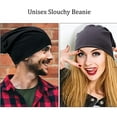 thumbnail image 5 of Yirtree Women Men Stylish Thin Hip-hop Soft Stretch Knit Slouchy Beanie Hat Skull Double-layers Thin Stretchy Slouchy Cap, 5 of 8