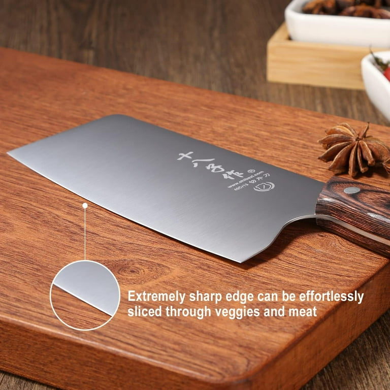 SHI BA ZI ZUO Chinese Knife Vegetable Meat Knife 6.7-inch