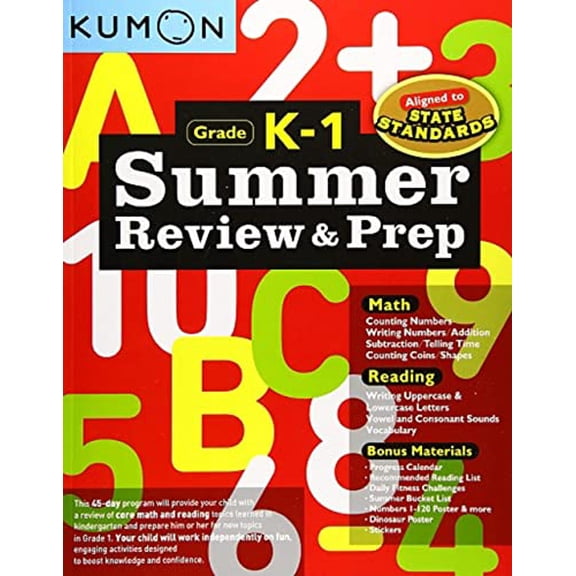 Pre-Owned Kumon Summer Review and Prep K-1 (Paperback) 1941082602 9781941082607