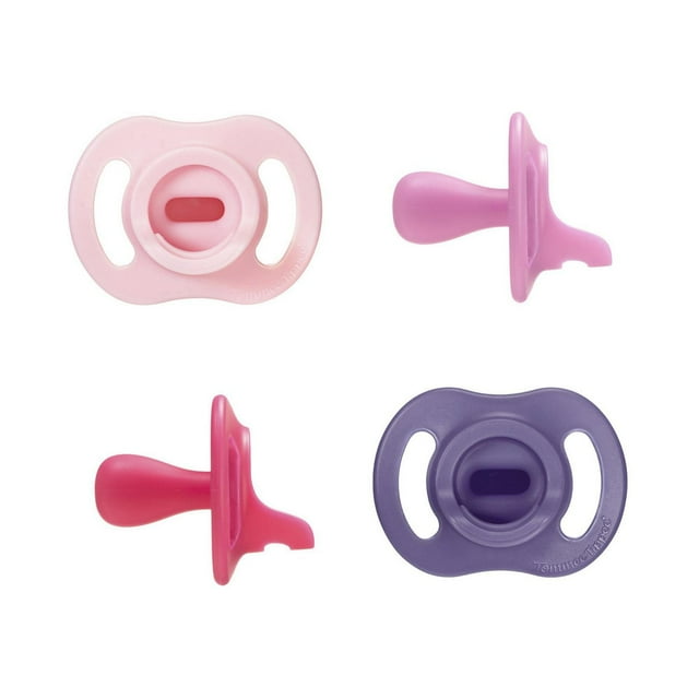 Tommee Tippee Ultra-light StayPut Pacifier, 18-36m, 4 Count, One-Piece Silicone Design