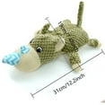 thumbnail image 3 of Dog Plush Toy Soft Chew Toy for Dog Squeaky Toys Chew Toys for Teething Stuffed Animal Toy Dog Toys for Aggressive Chewers Indestructible Dog Toy Chew Toys for Dogs Christmas Gifts,Green The Wolf, 3 of 4