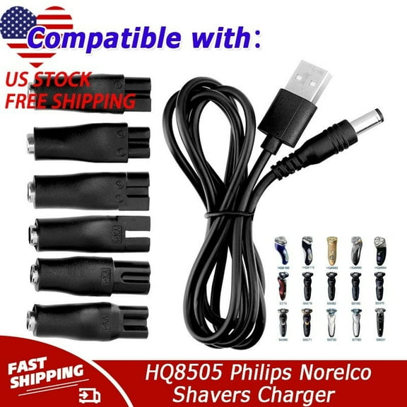 5V USB Charger Compatible with a Various Types of HQ8505 Philips Nore lco Shavers