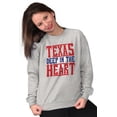 thumbnail image 3 of Texas Southwestern Pride TX Heart Sweatshirt for Men or Women Brisco Brands S, 3 of 6